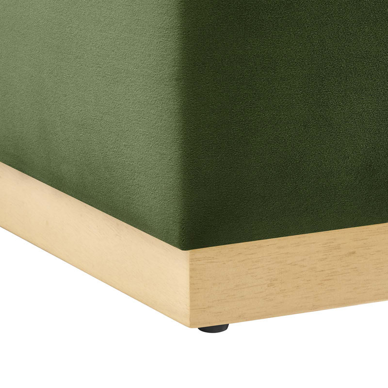 Modway Tilden Upholstered Ottoman, Moss Green Velvet
