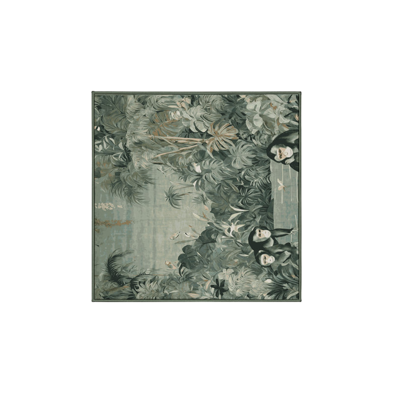Tapis vert soyeux et moelleux, Carré 6 pi