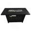 Table de foyer d'extérieur en acier avec couvercle H 25 po x l 42 po (noir)-1725641969
