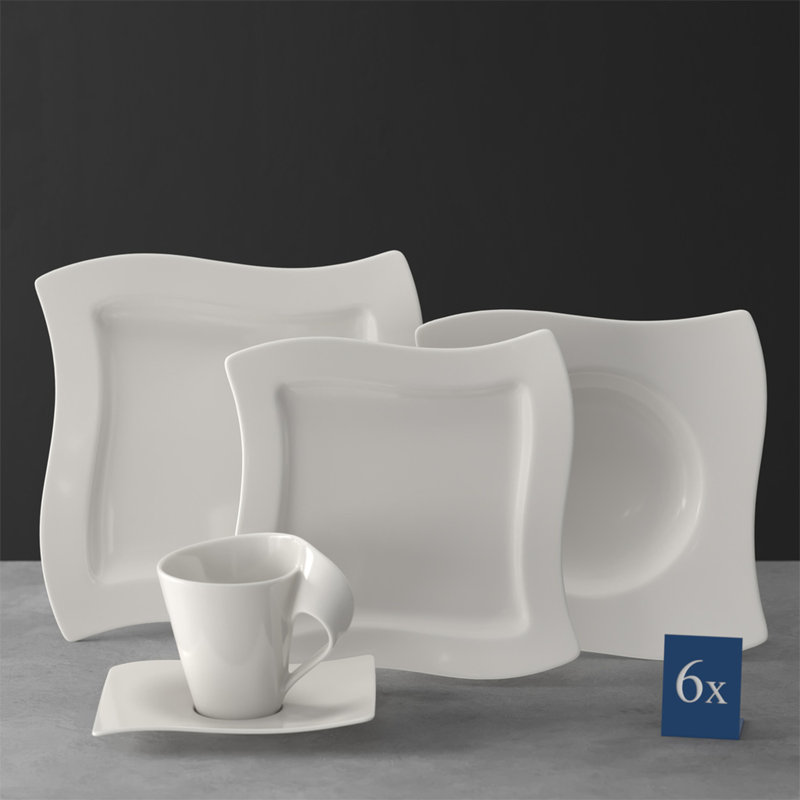 Villeroy & Boch New Wave 30 Piece Dinnerware Set, Service for 6