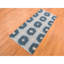 Tapis de couloir 100% laine 2 pi 6 po x 6 pi bleu à motif géométrique moderne noué à la main 48DAB308F587464EA13AB515B0835A47