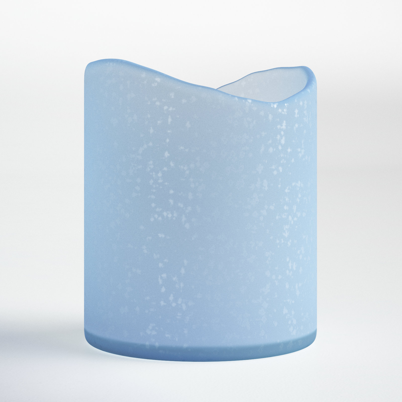 Glass Tabletop Hurricane, Blue,  6" H x 5" W x 5" D