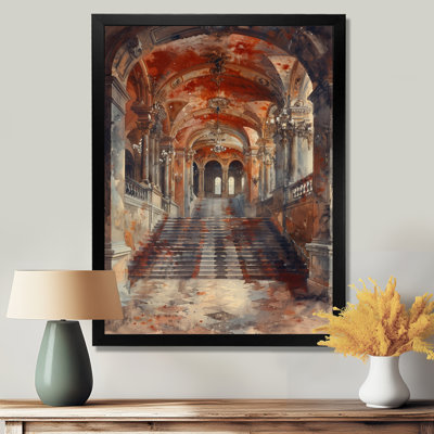 Grey Red Whimsical Wonder Opera House - Opera Houses Wall Decor