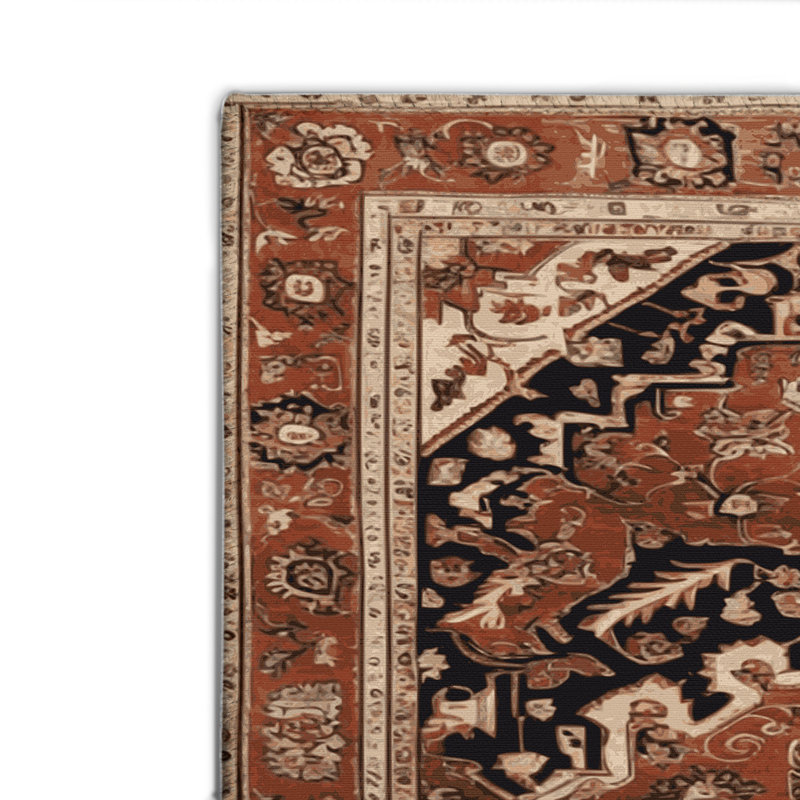 Tapis turc intérieur et extérieur brun, Rectangulaire 2 pi x 3 pi