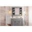 Meuble-lavabo 36 po avec lavabo supérieur, armoire de rangement moderne, 2 portes à fermeture douce et 2 tiroirs, meuble-lavabo simple