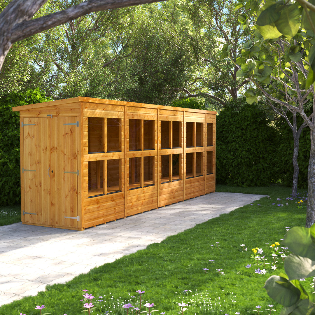 Powersheds Power 18 X 4Ft Pent Double Door Potting Shed - Image 2