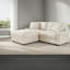 Canapé modulaire peu encombrant avec rangement caché, tissu en polyester, design de salon moderne
