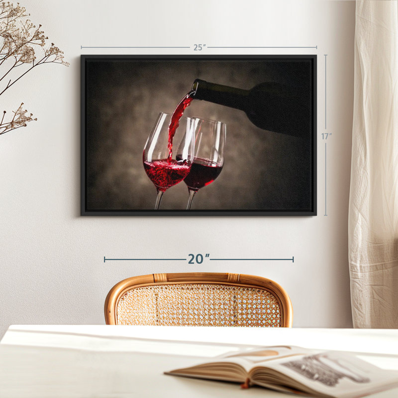 «Serving Red Wine Wall Art», H 17 po x l 25 po