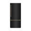 ZLINE Autograph 36 in. Black Steel Built-In Refrigerator w/ Gray Interior & Gold Helix Handles-2056927051