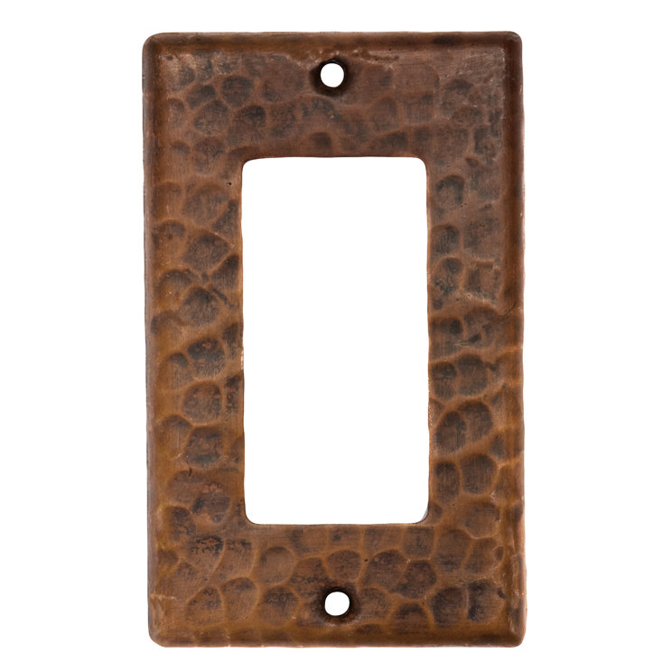 Copper Single Ground Fault/Rocker GFI Switchplate Cover - Quantity 2
