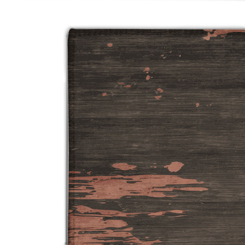 Watercolor Brown Indoor and Outdoor Area Rug, Rectangle 8' x 10'