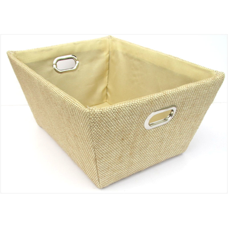 Panier à corde rectangulaire en papier, Vert, H 6 po x l 13 po x P 10 po