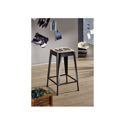 Factory Counter Stool with Metal Frame
