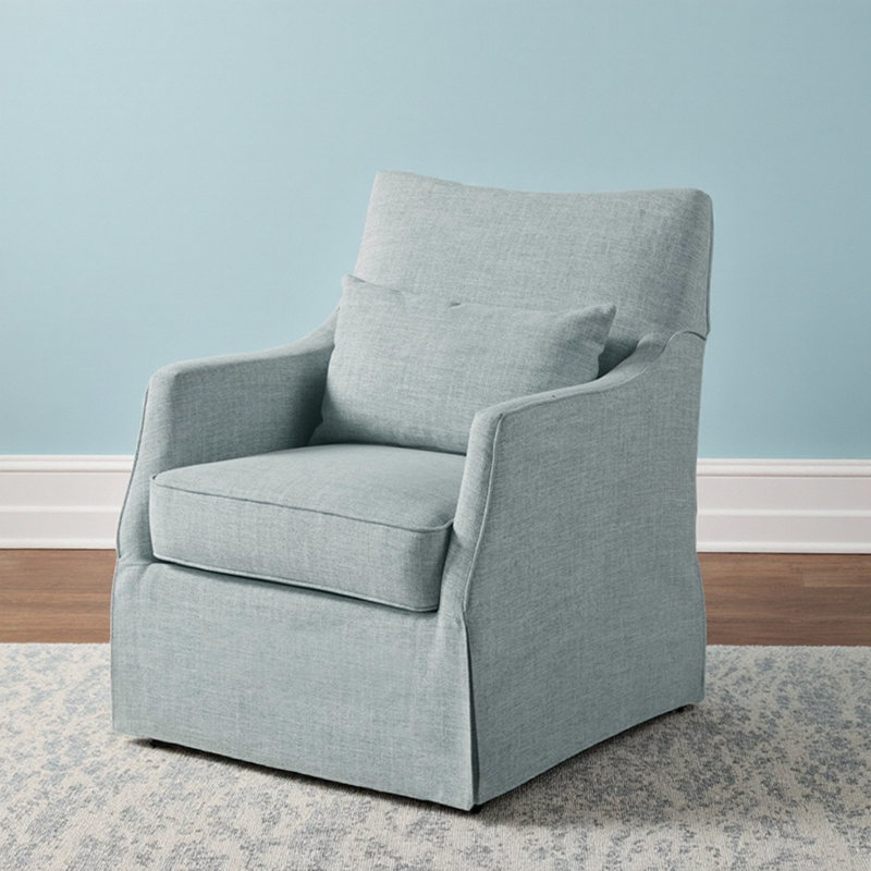 Fauteuil pivotant à jupe Martha Stewart Bedford, QA035118612