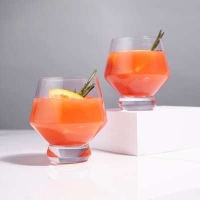 Footed Crystal Punch Glasses