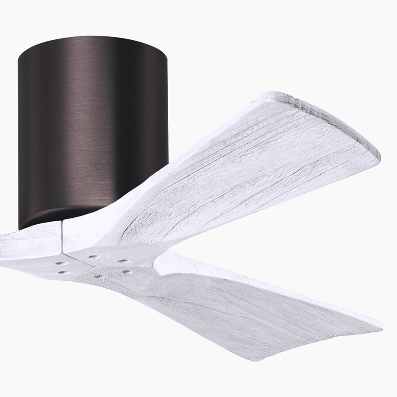 Ventilateur de plafond à 3 pales Olivier, Bronze brossé, Blanc mat, 42"