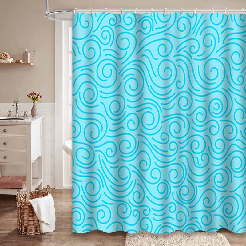 Rideau de douche à 12 crochets, L 72 po x l 84 po