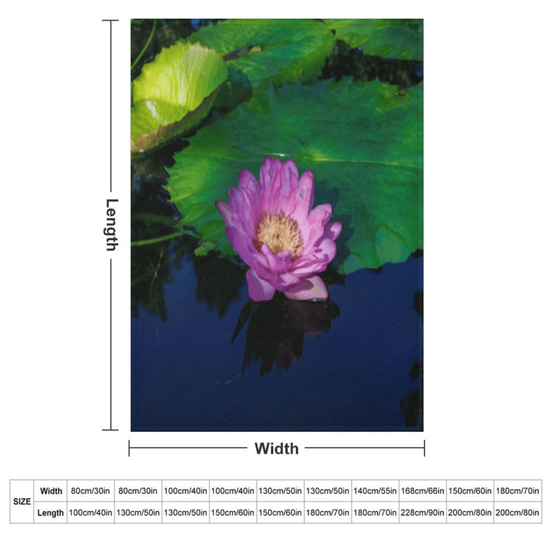 Jeté en flanelle rose Water Lily, 40 po x 50 po