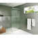 Aurora 34 in. x 78 in. Fully Frameless Fluted Radius Single Fixed Shower Panel