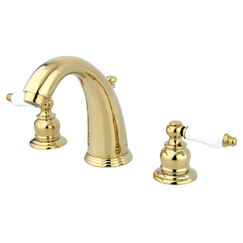 Robinet de salle de bain espacé avec ensemble de drain English Country, Laiton poli