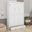 Lit escamotable double avec 2 tiroirs, armoire murale compacte avec rangement