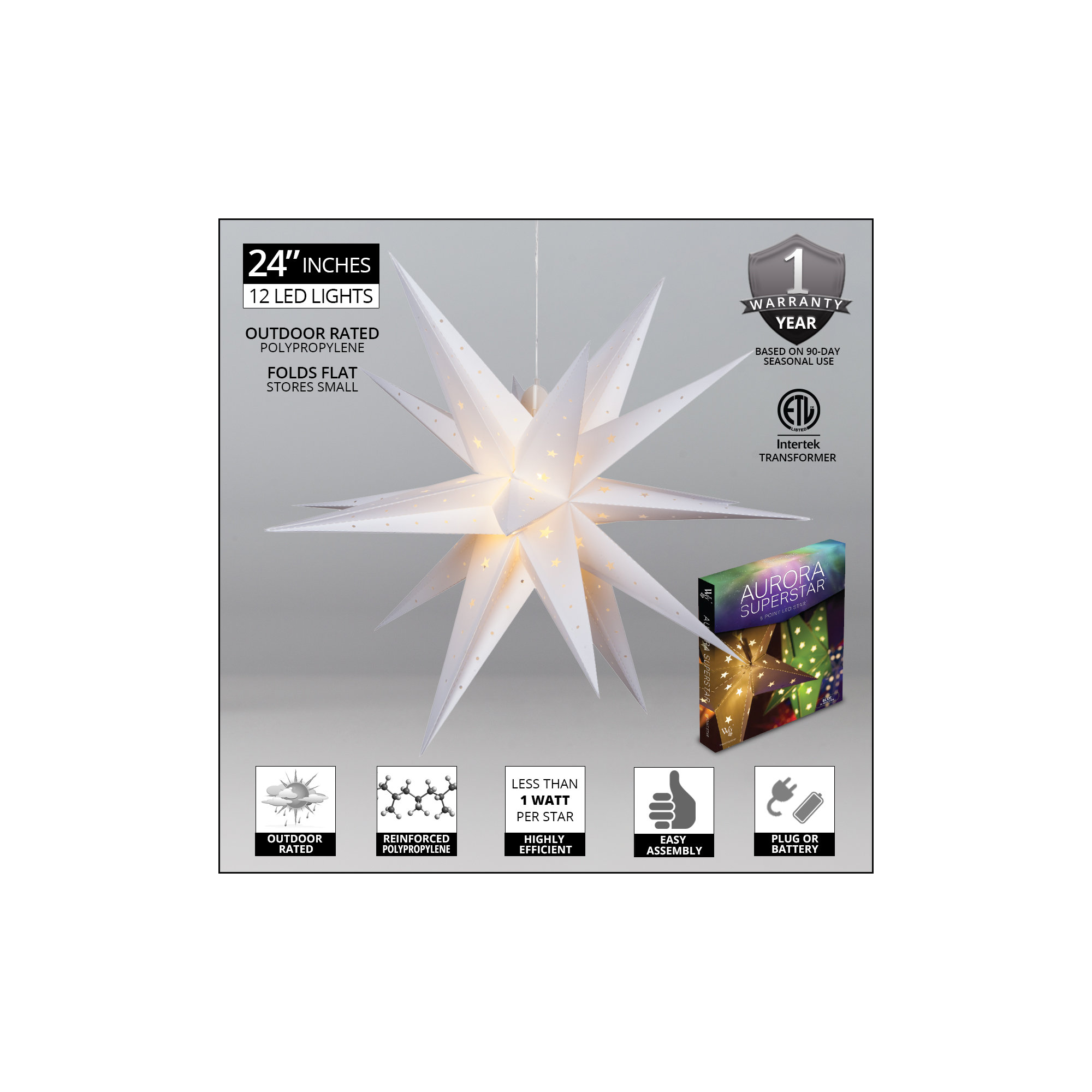 LED Lantern, 24" H x 24" W x 24" D, Cream
