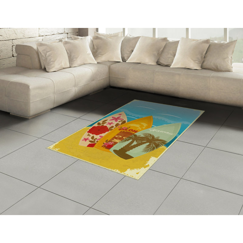 Tapis décoratif Tiki Bar, Rectangle— 4 pi x 5 pi 8 po