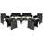 Tykiana Wicker 8 - Person Patio Conversation Set with Cushions