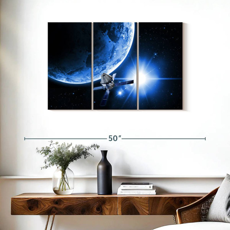 Oberle Satellite In Space, 24" H x 38" W