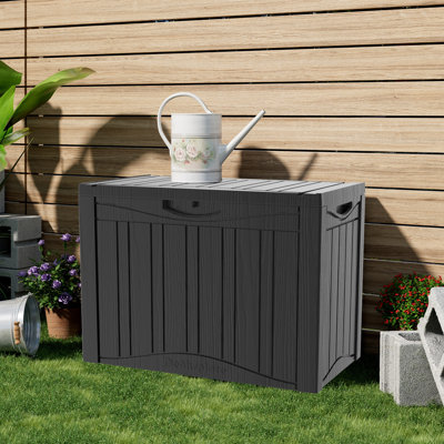45 Gallon Water Resistant Resin Storage Lockable Deck Box