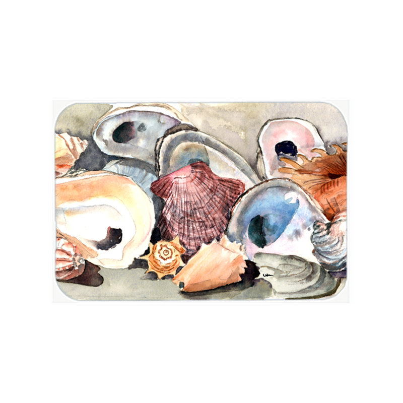 Caroline's Treasures Sea Shells Glass Cutting Board