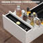 Organisateur de parfum pour hommes, organisateur de parfum en bois blanc à 4 niveaux avec tiroir et compartiment caché, porte-parfum-1008179624
