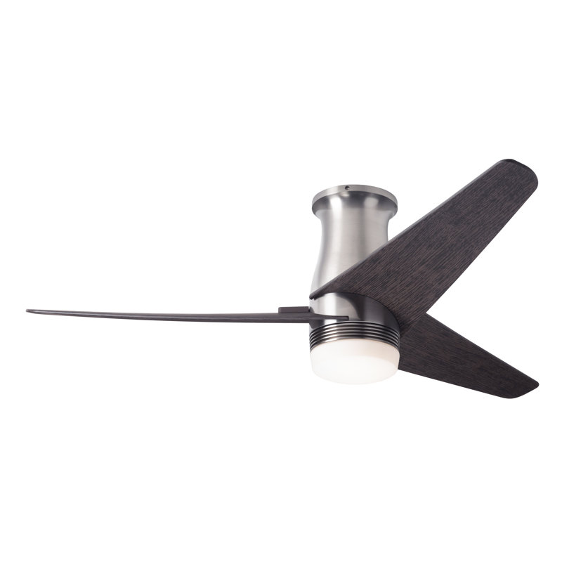 Velo 48'' Ceiling Fan with LED Lights, Bright Nickel, Handheld Remote Control, White