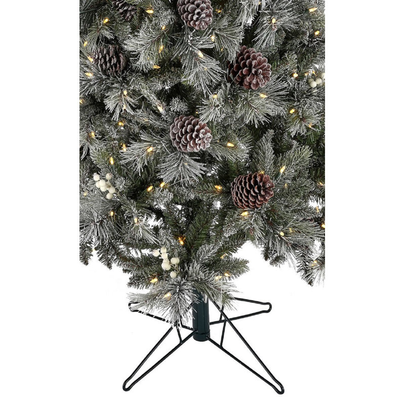 Lighted Artificial Pine Christmas Tree, 9' H