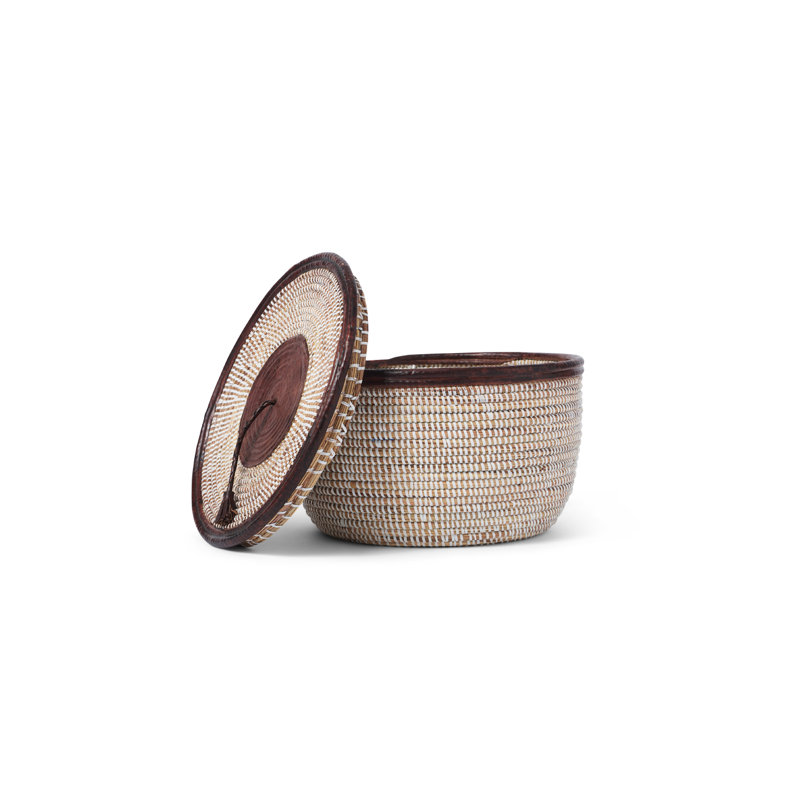 Panier Marmite, Brun / blanc
