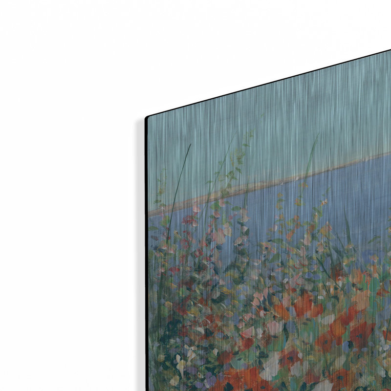 «Seaside Garden I» par Tim O'Toole, art mural en métal, 24 po x 24 po
