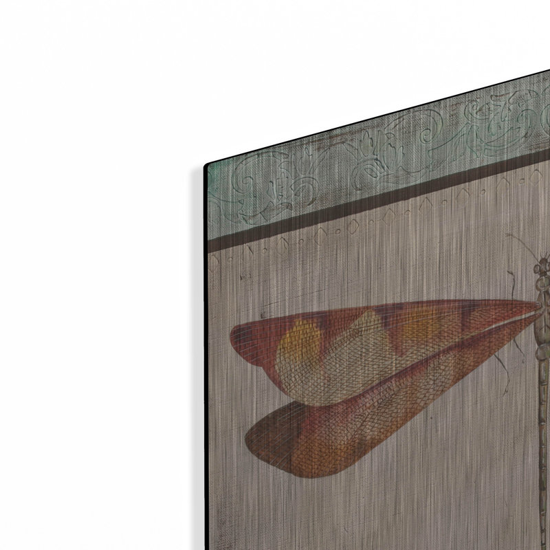  «Aqua Dragonfly» par Jean Plout, art mural en métal, 24 po x 24 po, 24 po x 24 po