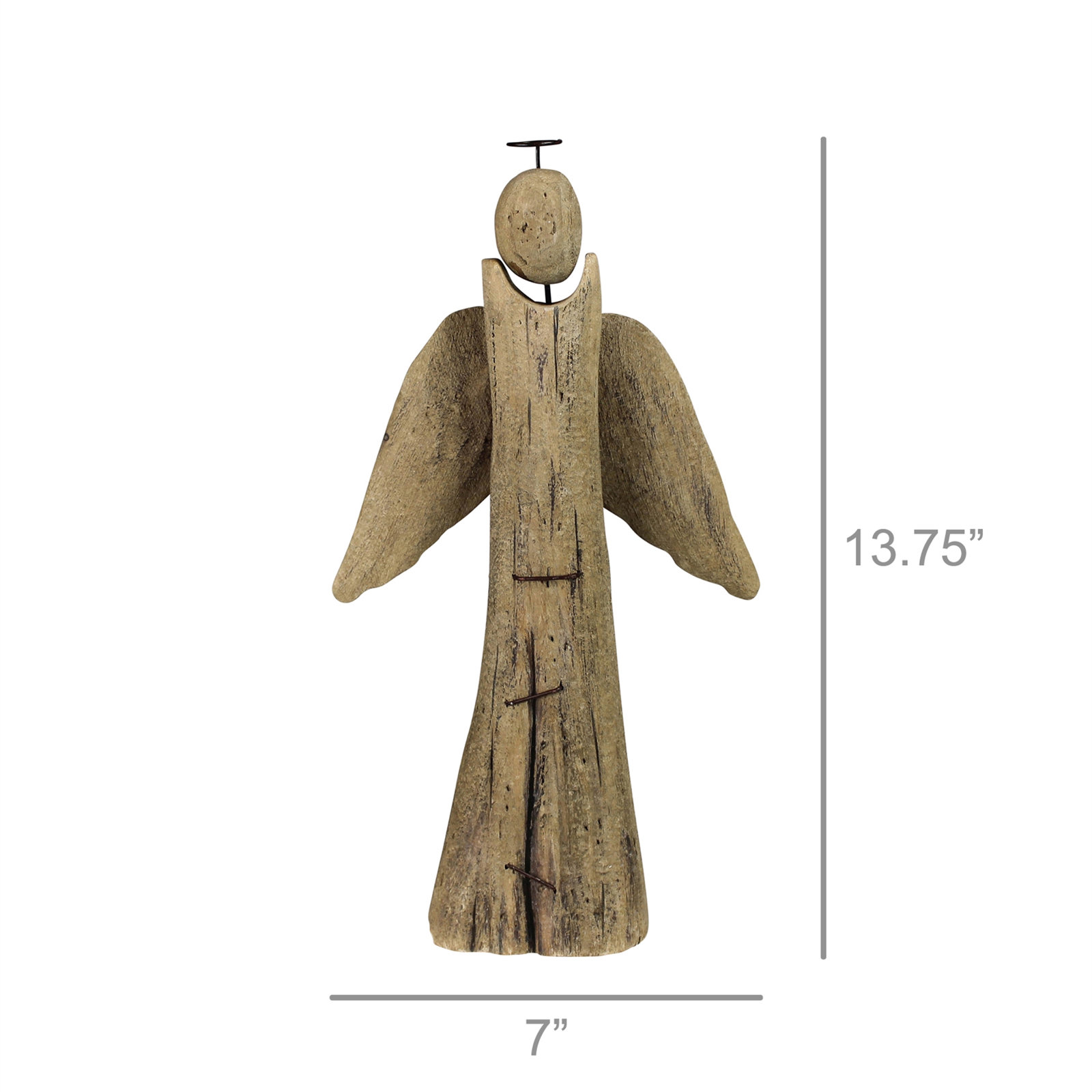 Rustic Angel Holiday Accent, 13.75'' H x 7'' W x 2'' D