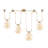 Jove 10.25" 4-Light Cloud Glass Linear Chandelier