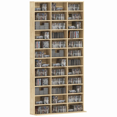 HOMCOM DVD CD Media Storage Rack, Video Display Unit, Storage Unit