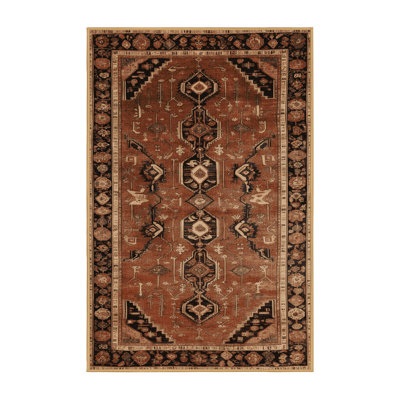 Machine Washable Persian Brown Area Rug