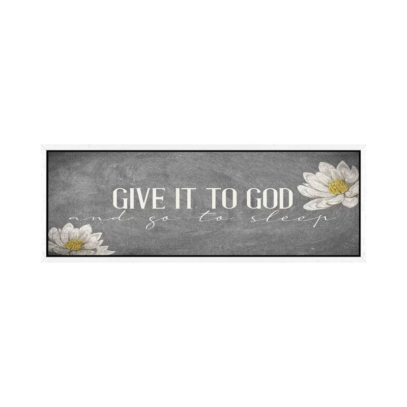 Give It by Kimberly Allen - Panoramic Print on Canvas, 50.8cm H x 152.4cm W x 3.81cm D, White Framed