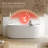 67" Modern Fluted Acrylic Bathtub Freestanding Deep Soaking Tub with Stripe Design
