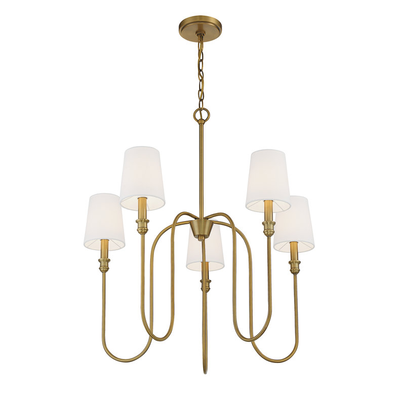 Sanibel 5-Light Chandelier, Laiton naturel