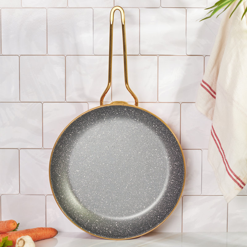 Karaca Troy Enamel Induction Frying Pan, 26cm, Red/Gold