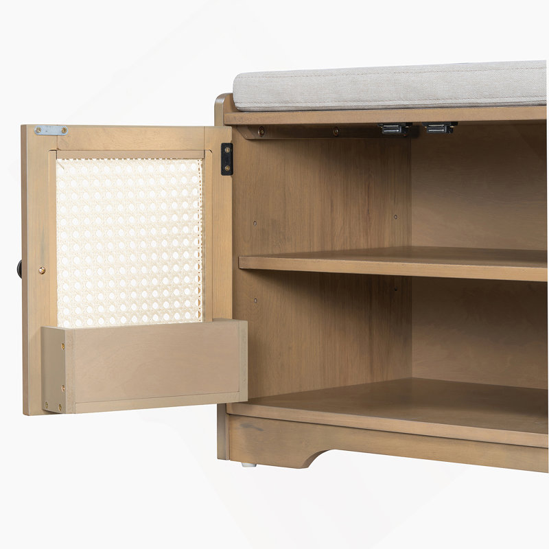 Banc de rangement Rustic, Beige/Brown