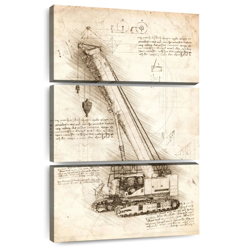 Plan de la grue Laelle, H 50 po x l 32 po
