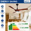  Ventilateur de plafond 3 pales 52 pouces avec lampe blanche et pales blanches-130914727-130914731