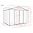 COVER-IT Metal Lockable Storage Shed for Outdoor or Backyard Storage, 8' x 6'