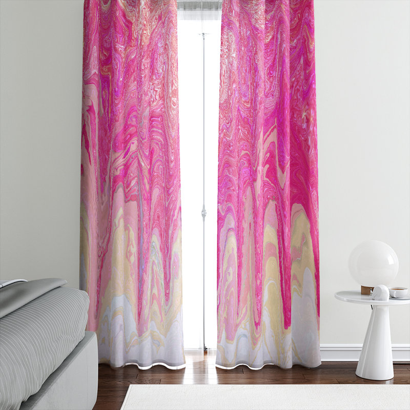 Panneaux de rideaux semi-transparents abstraits, l 40 po x L 61 po